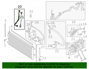 Air Conditioner Tube from Condenser Lincoln MKZ 13-16 2.0T