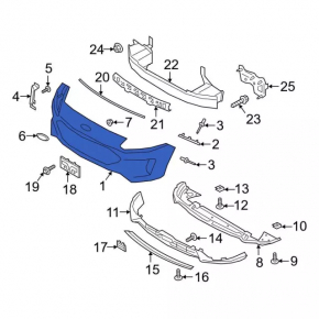 Front bare bumper Ford Escape MK4 20-22 for parking sensors
