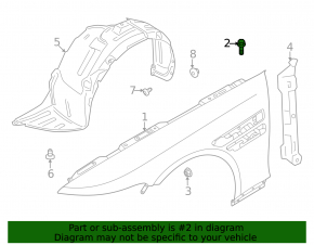 Hyundai Santa FE 19-23 fender hardware incomplete