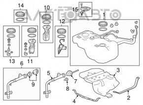 Fuel tank Acura MDX 14-16 prerest
