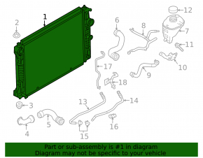 Infiniti Q60 2017-2018 2.0 Water Cooling Radiator