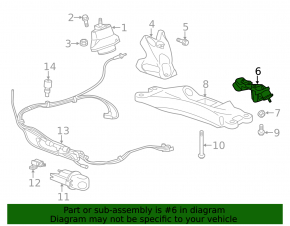 Gearbox cushion rear Cadillac CTS 14- AWD with bracket