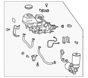 Main brake cylinder with reservoir Toyota Venza 21- complete with brake booster