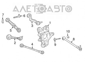 Lower control arm rear left Lexus LS500 18-20