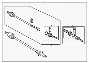 Drive axle shaft rear right Hyundai Tucson 22-25 2.5 8-speed AWD