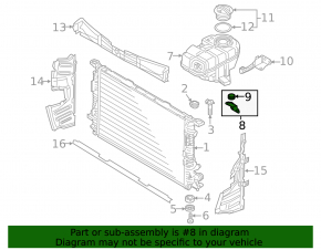 Coolant expansion tank bracket lower Audi A6 C7 12-18