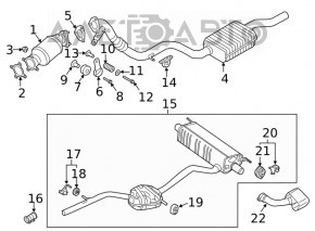 Exhaust tip left Audi Q7 16-