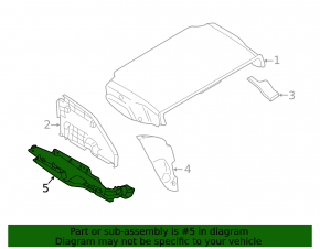 Trunk floor bracket right BMW 4 F33 14-20 convertible