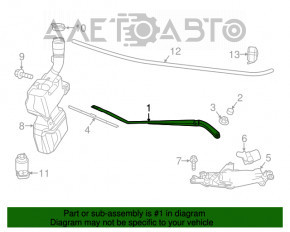 Left wiper arm Fiat 500 12-19