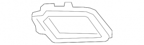 Left fog light bracket VW Jetta 16-18 USA GLI