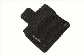 Set of floor mats for 7 seats VW Tiguan 18-19 black rubber