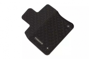 Set of floor mats for 7 seats VW Tiguan 18-19 black rubber