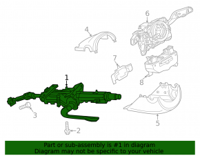 Audi A3 8V 15-20 mechanical steering column with universal joint