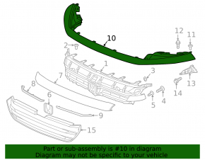 Honda Insight 19-22 Front Bumper Upper Trim