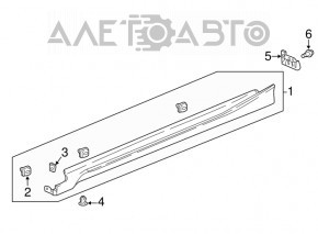 Right threshold Honda Accord 18-18 with chrome, graphite, scratches
