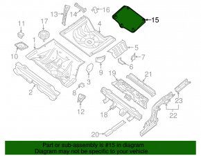 Rear underbody protection Nissan Altima 13-18