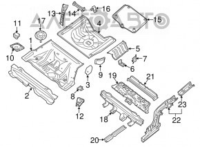 Rear underbody protection Nissan Altima 13-18