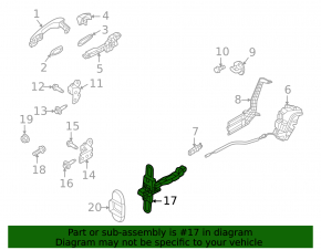 Rear right door limiter Kia Sorento 21-25 HEV, PHEV