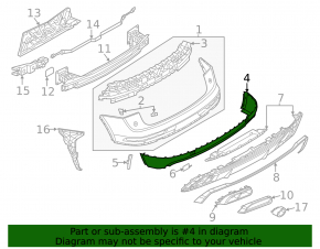 Bare rear bumper lower part Audi Q5 80A 21-24