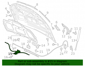 Audi Q5 80A 18-24 Hood Release Bracket (without cables)