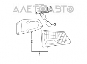 Left inner trunk lid light for Lexus IS250 IS300 IS350 06-08 pre-restyling