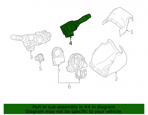 Steering column switch right Lexus ES300h ES350 13-18