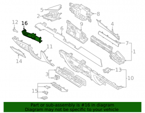 Left front panel trim for Kia Niro 23-24, black structure, for light control