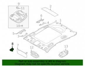 Hook for attaching the passenger visor for the Kia K5 21-24 without a hatch, beige