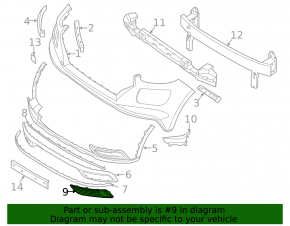 Left front bumper grille for Hyundai Venue 20-26