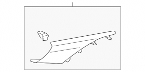 Rear pillar trim left Audi A4 B8 13-16 rest sedan, black