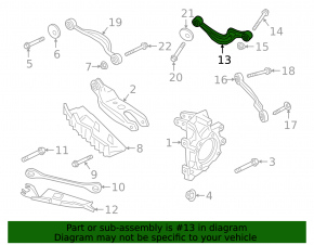 Upper rear left front transverse control arm Porsche Cayenne 19-26
