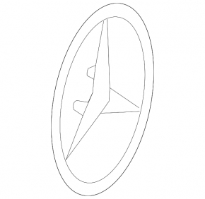 Mercedes W166 ML/GLE 12-19 trunk lid logo emblem