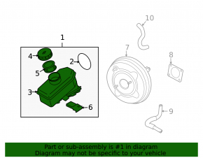Infiniti G35 G37 4d 06-13 Brake Master Cylinder with Reservoir