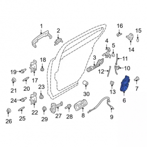 Rear right door lock Ford Explorer 11-19