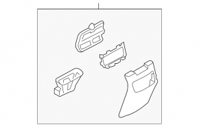 Black rear center console trim for Mazda 6 18-21 for rear row air vents