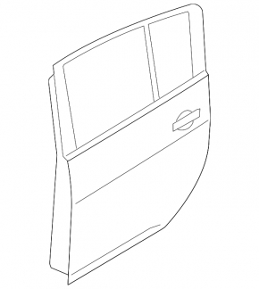 Bare rear left door of Nissan Leaf 11-11