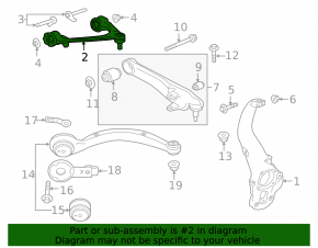 Upper front right control arm for Land Rover Range Rover Velar 21-25