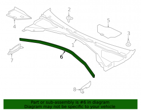 Jaguar F-Pace X761 17- Windscreen Wiper Seal