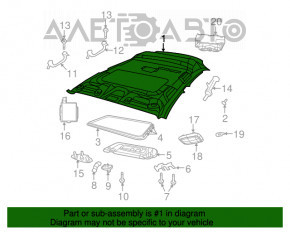 Jeep Patriot 11-14 Headliner w/o Sunroof Gray