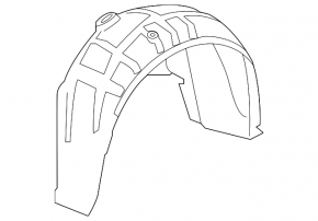 Rear right fender liner Cadillac CTS 14-