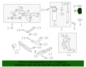 Rear left spring Chevrolet Equinox 18- LYX FWD