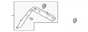 Upper left trunk door trim Volvo XC40 19-25 black