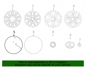 Wheel disk R18 Lexus NX200t NX300 NX300h 16-21 type 2