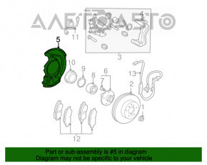 Brake Disc Cover Front Left Toyota Sienna 04-10