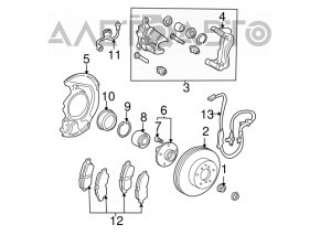Brake Disc Cover Front Left Toyota Sienna 04-10