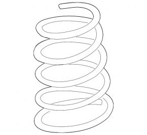 Front right spring for Toyota Camry V50 12-14 USA hybrid, stiffness 2, yellow, red