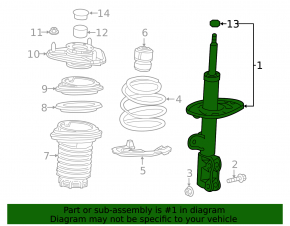 Front left shock absorber Lexus UX200 19-22