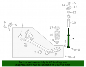 Rear left shock absorber Kia Soul 14-19