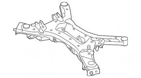 Rear subframe of Infiniti JX35 QX60 13- AWD is rusty, 3 silent parts are torn, 2 silent parts are cracked