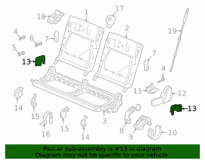 3rd row seat runner plug right VW Tiguan 18- black
